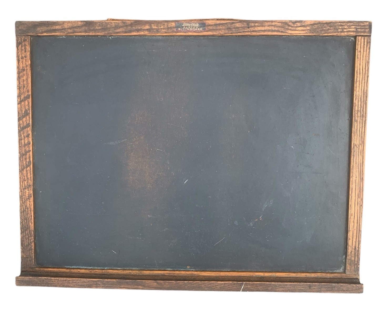 Vtg Richmond School Furniture Slate 1940's Oak Framed Chalkboard W Tray 19x25