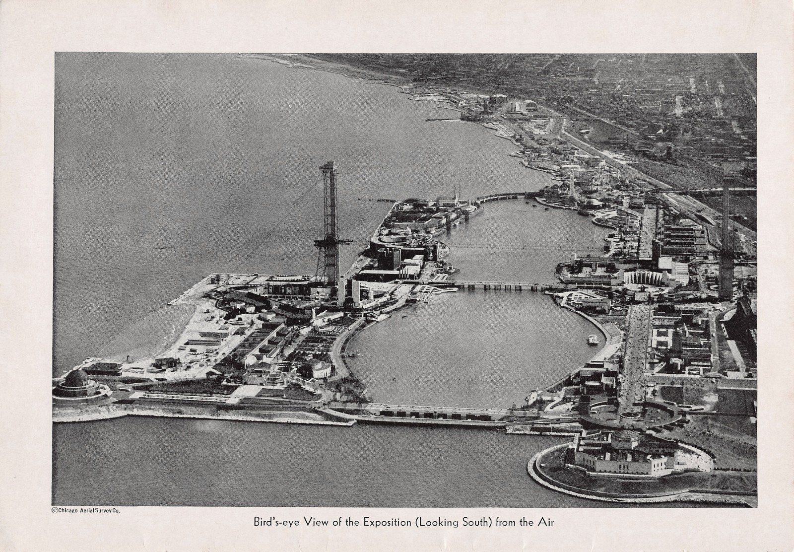 Exposition Aerial View 1933 Chicago IL World\'s Fair Souvenir Book Excerpt