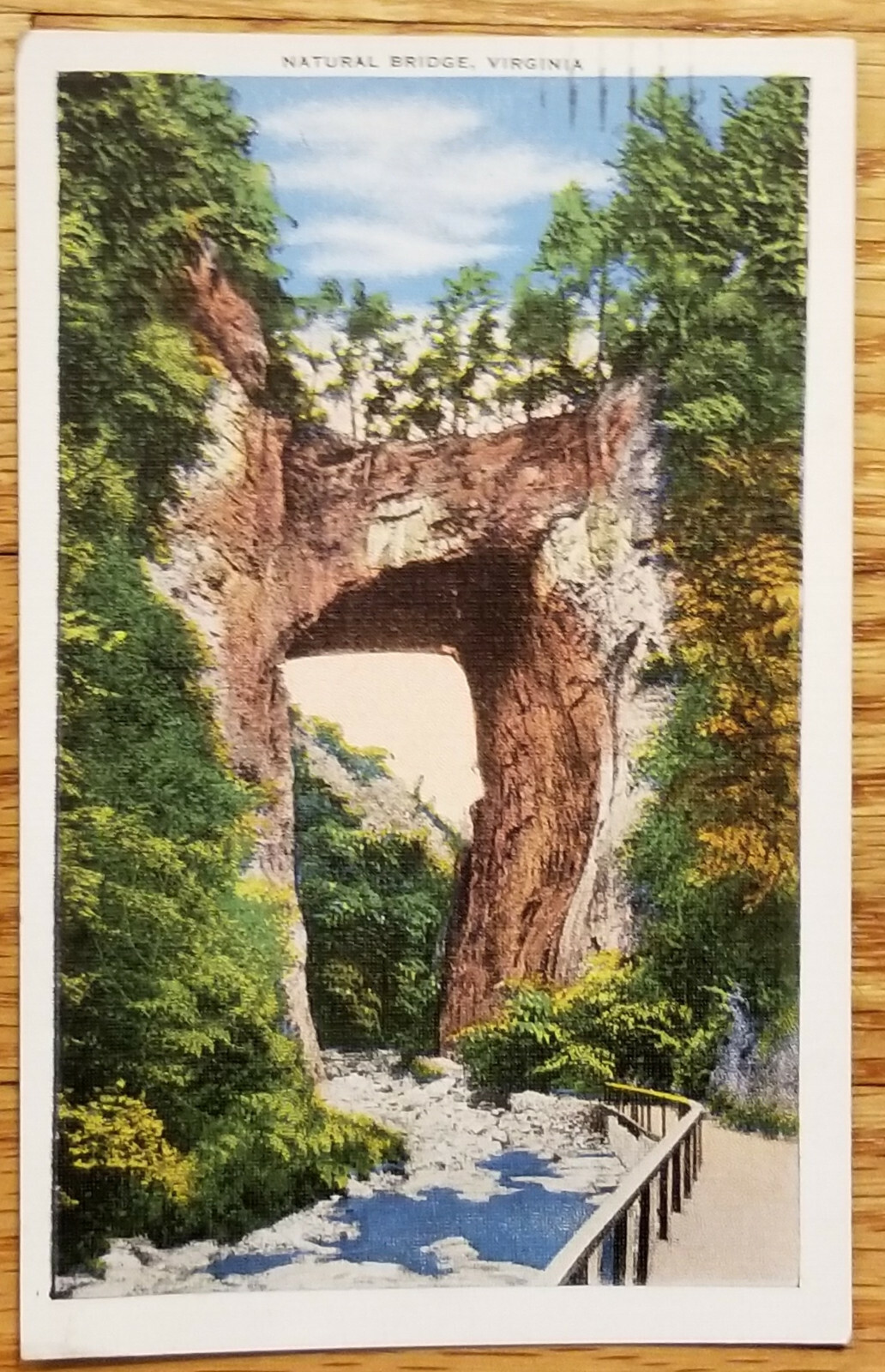 Natural  Bridge Rockbridge County Virginia VA Postcard PC 1935 EC Kropp