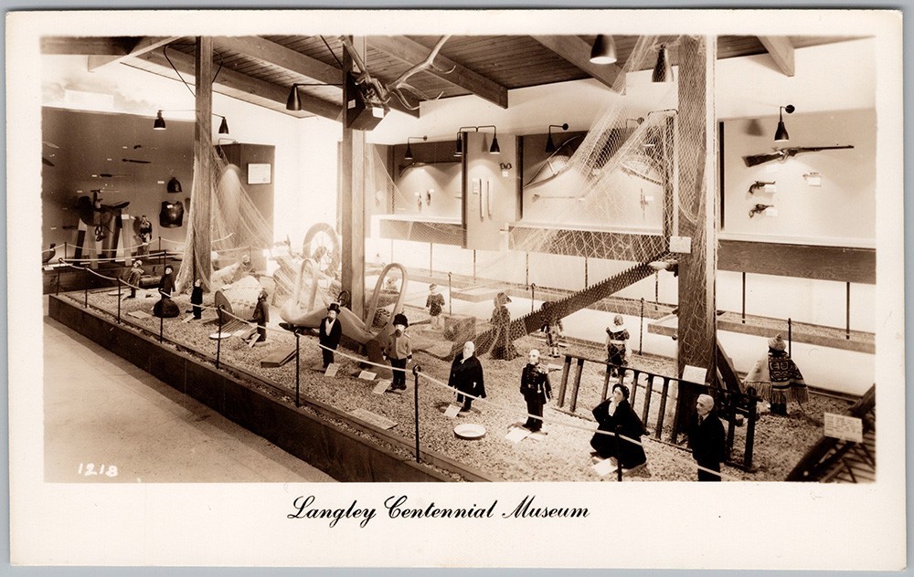 Langley Centennial Museum Interior Exhibit Langley BC Historical RP Postcard H84
