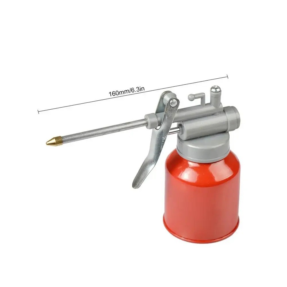 Hand Pump Oiler Can Professional Level 8oz Capacity with Metal Long Flex Spout