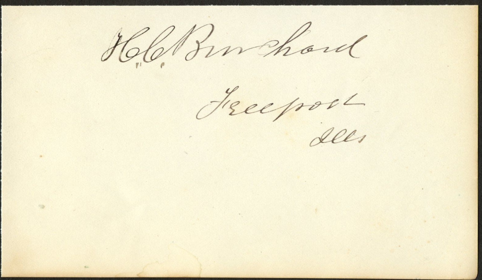 Horatio C Burchard d1908 signed autograph 3x5 cut US Rep Illinois US Mint ^