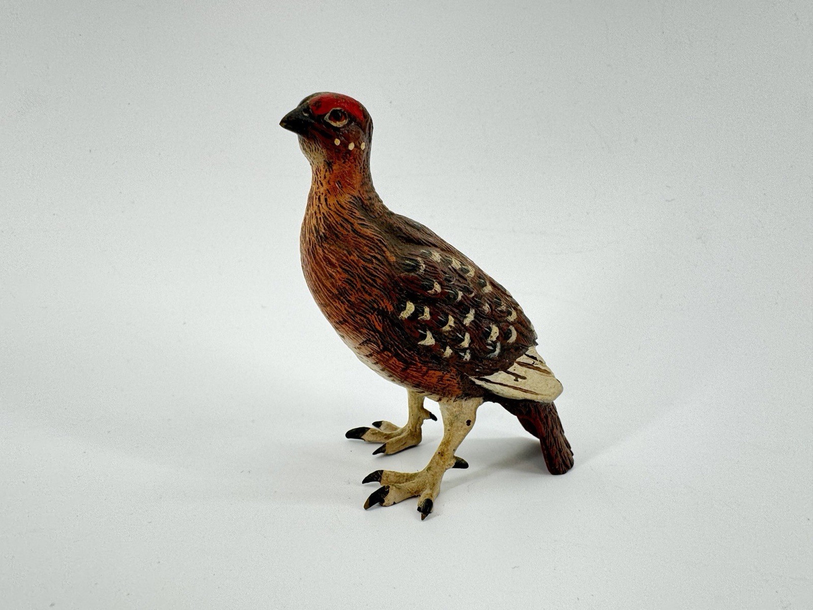 Antique Austrian Cold Painted Bronze Grouse / Game Bird Figure Sculpture Antique Austrian Cold Painted Bronze Grouse / Game Bird Figure Sculpture