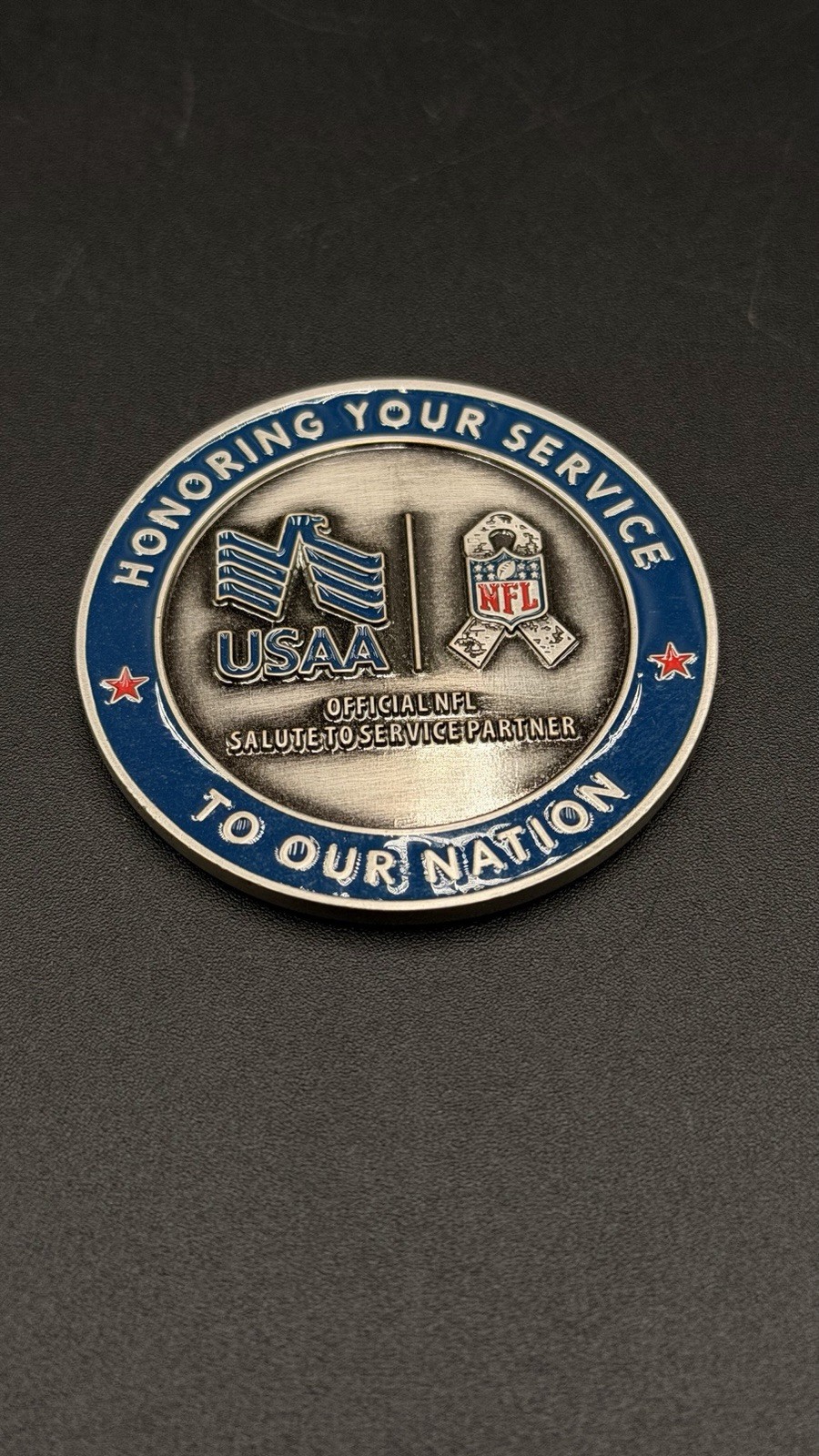 NFL Salute to Service USAA Commemorative Challenge Coin Military Tribute