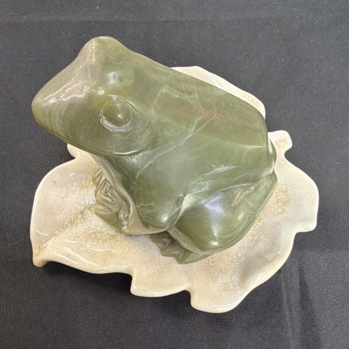 Cleo Hartwig Hand Carved Frog AMR Studios Signed 1973 VTG