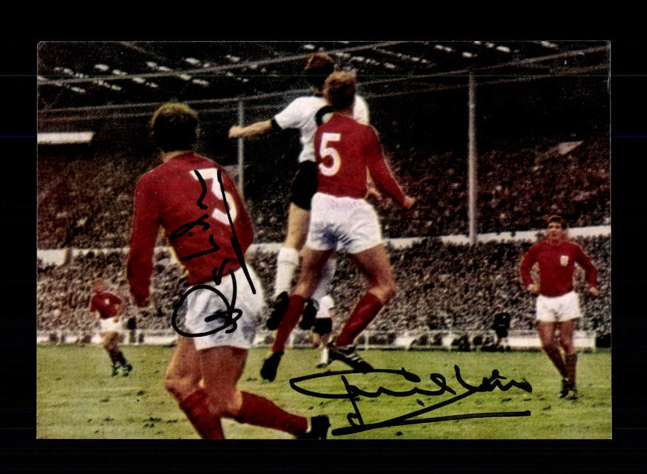 Jack Charlton / Ray Wilson England World Champion 1966 Photo Original Sign+A 150399