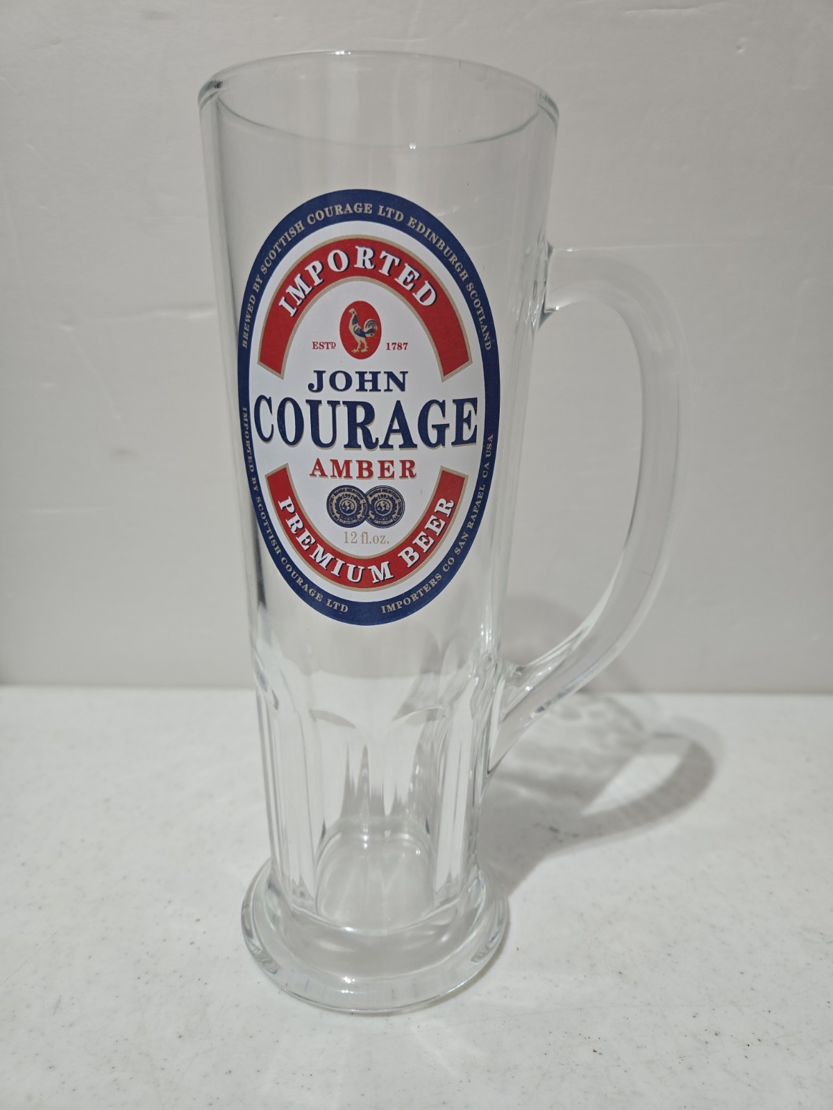 John Courage Amber Lager Beer Pint Mug Glass 9.0\