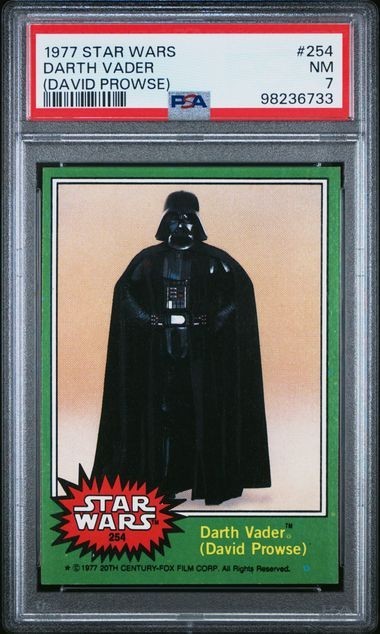 1977 Topps Star Wars #254 PSA 7 DARTH VADER David Prowse Green Series 4