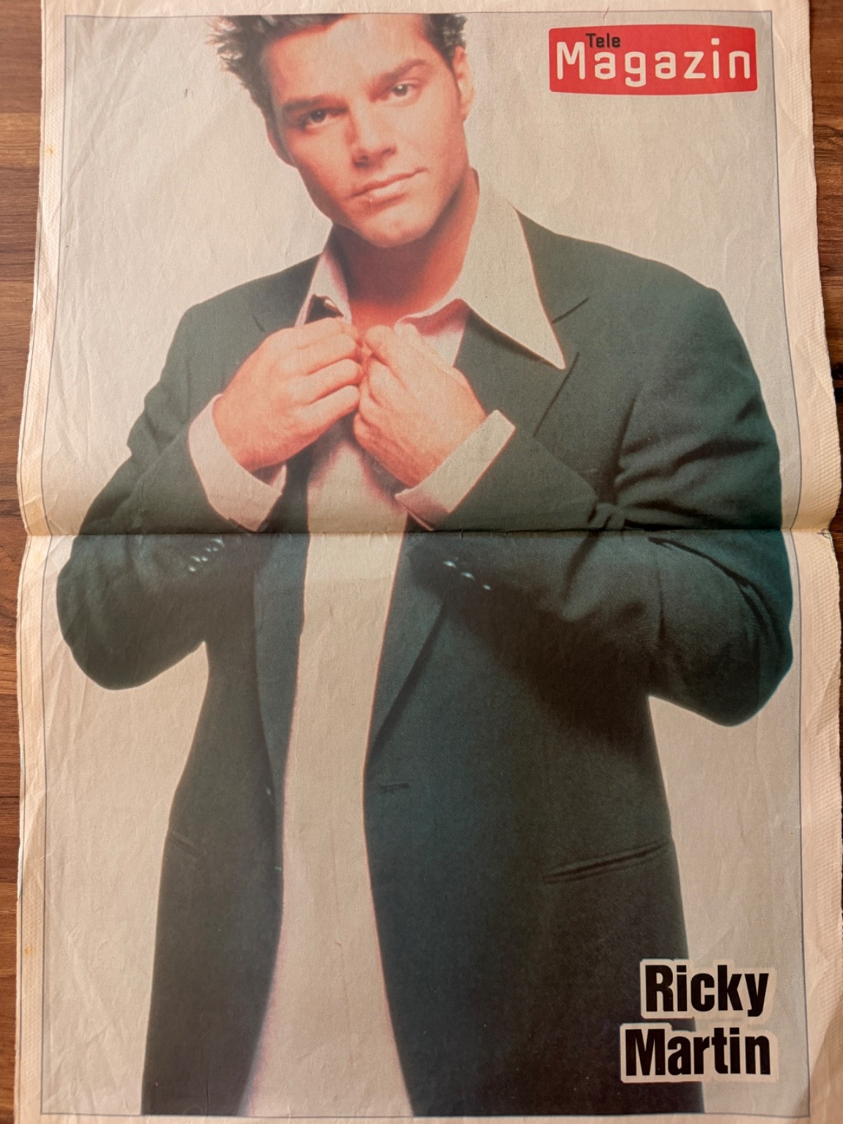 Ricky Martin Rare Turkish Tele Magazin Vintage Poster Original 1990s Latin Pop