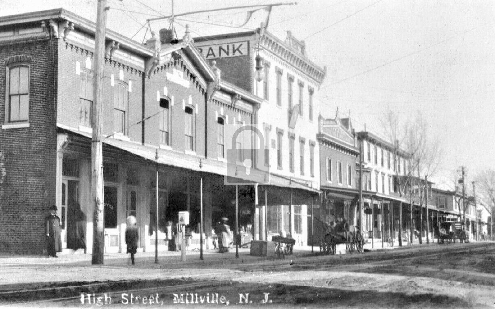 High Street View Millville New Jersey NJ - Reprint