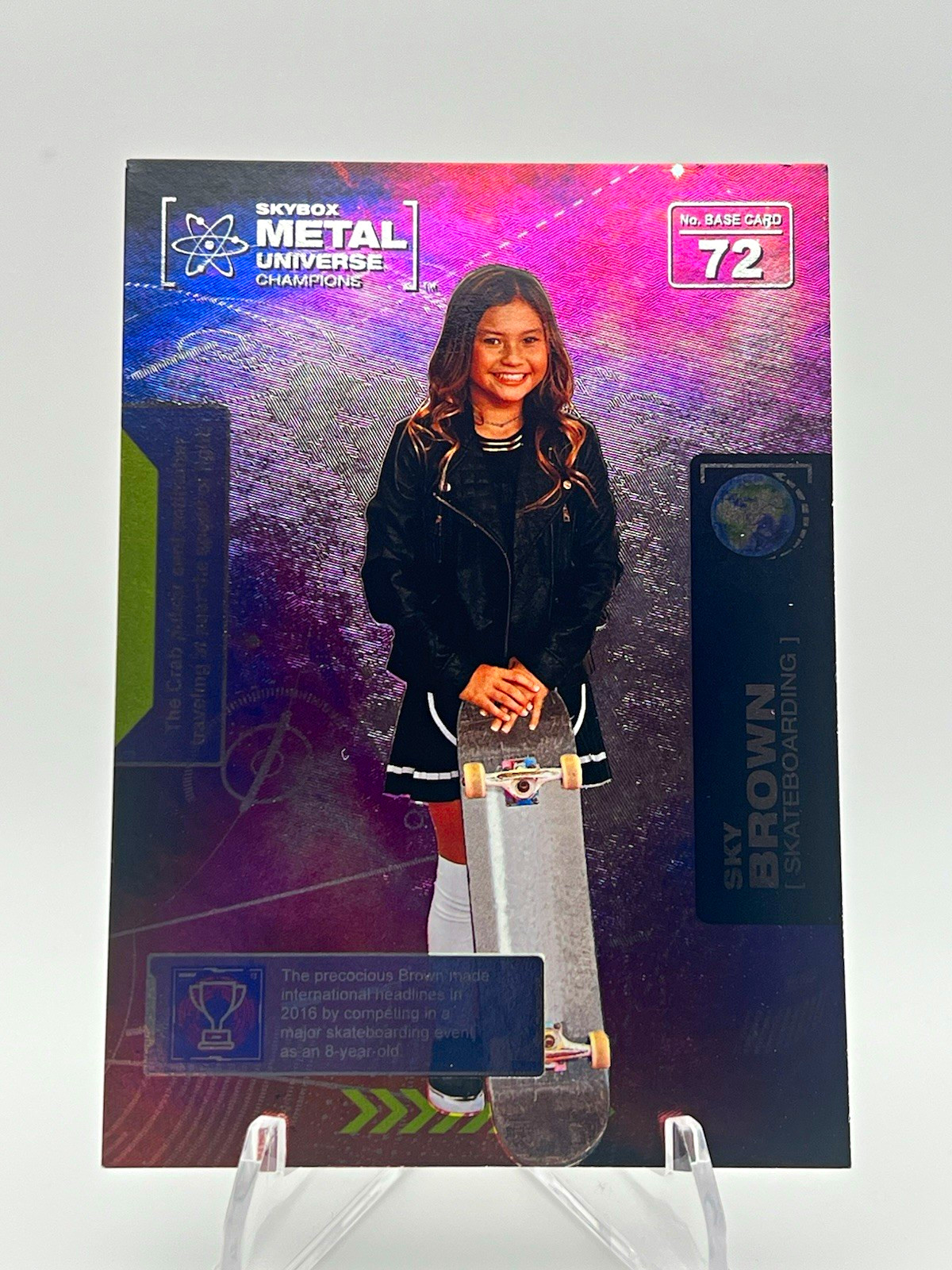 2021 Skybox Metal Universe Champions Sky Brown #72 RC Rookie Skateboarding