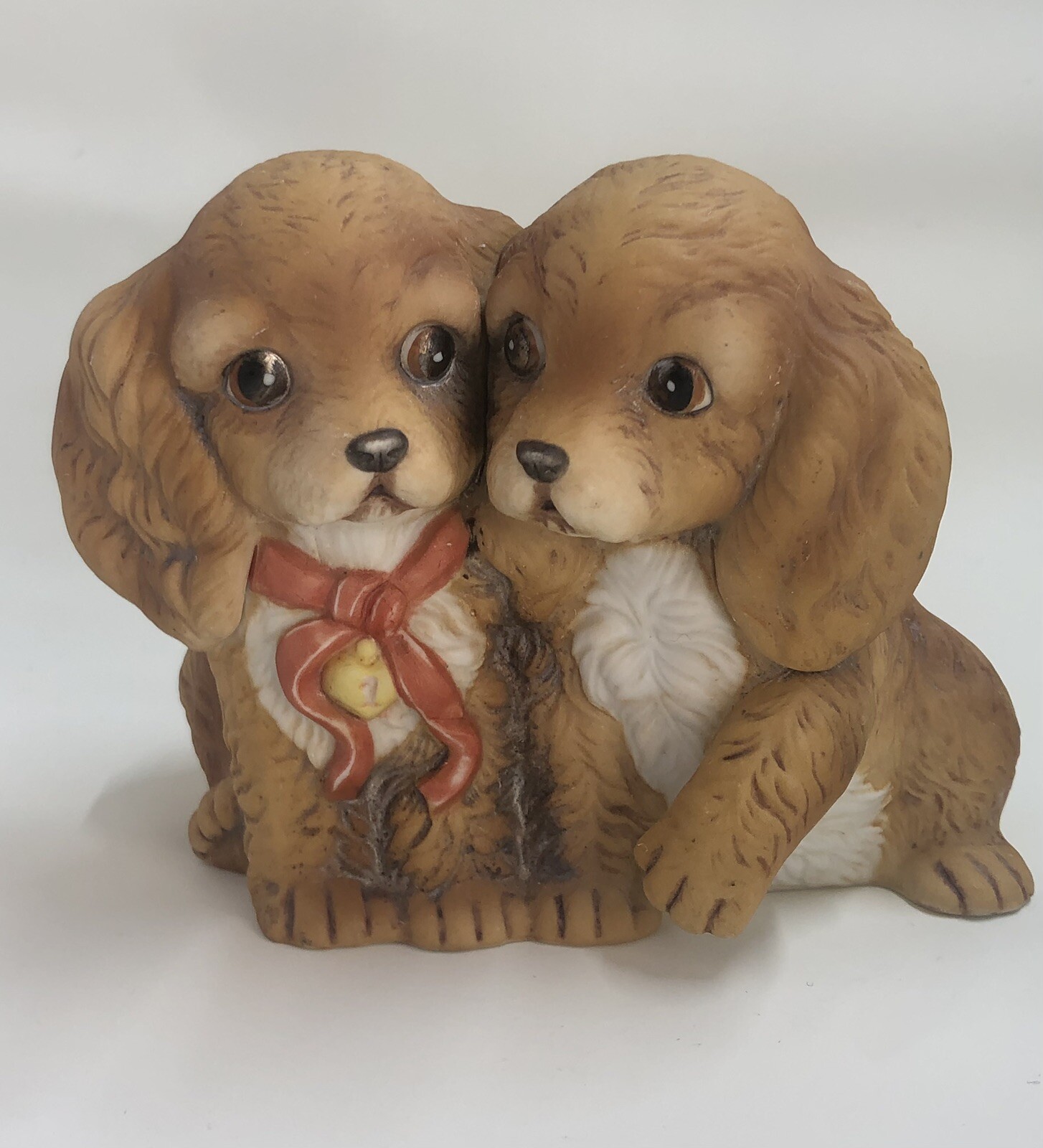 Homco Cocker Spaniel Porcelain Figurine Puppy Dogs