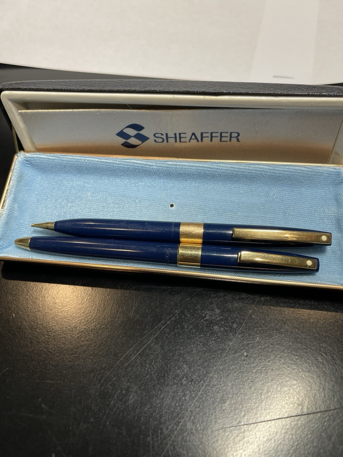 vintage sheaffer pen and pencil set Blue vintage sheaffer pen and pencil set Blue