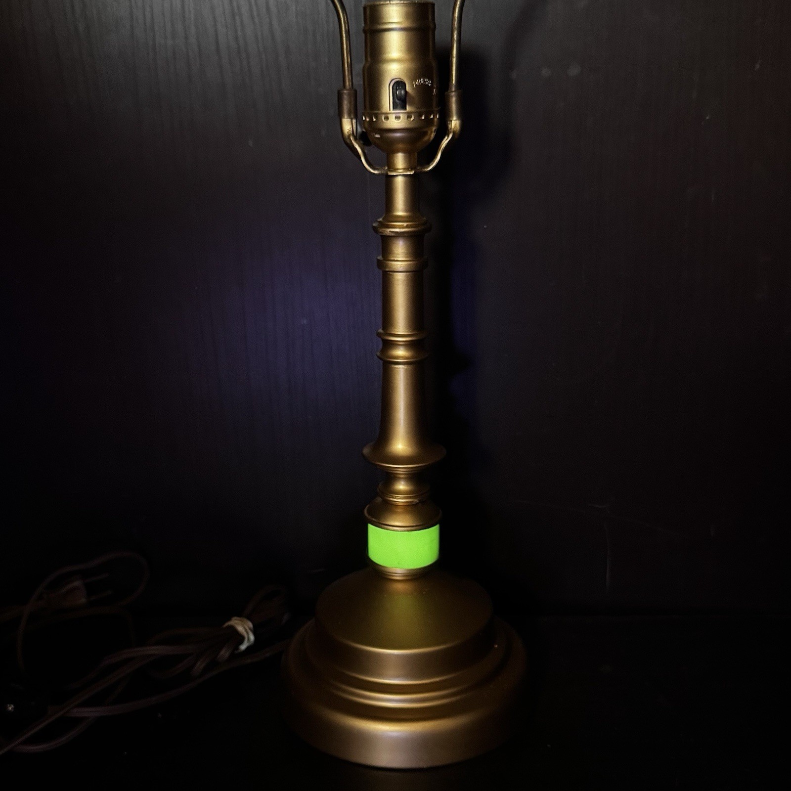Uranium Glass Lamp Art Deco Style Houze Akro Agate Slag Glass Antique Vintage