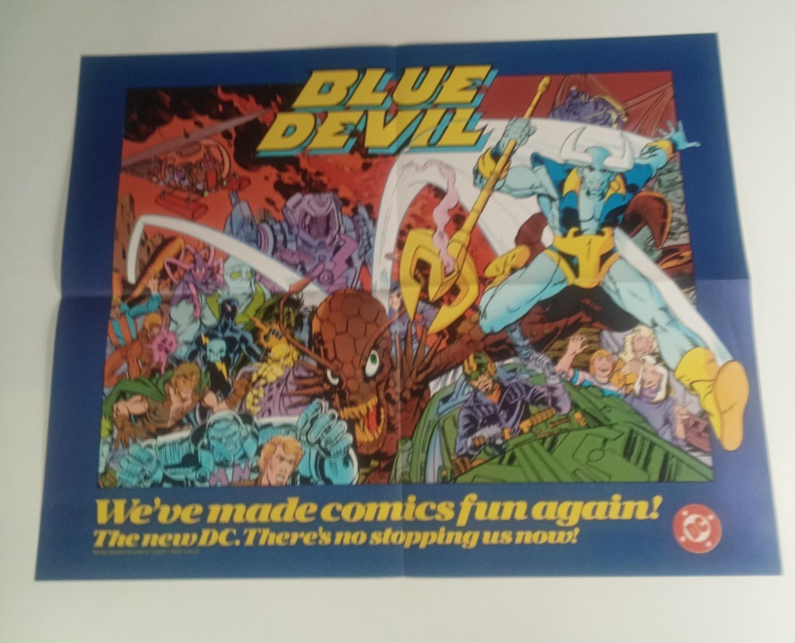 1984 DC Blue Devil Made Comics Fun Again Promo Poster 20x15.5\