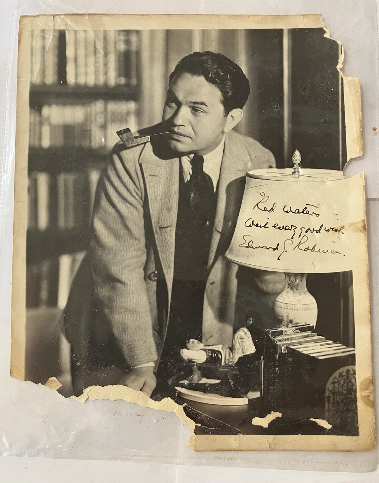 HOLLYWOOD Edward G Robinson Signed & Inscribed Autograph 1930s Original