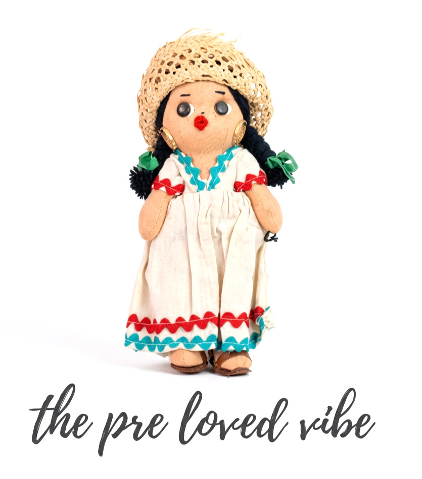 Vintage Handmade Mexican Doll Latin American   Girl Folk Art Souvenirs