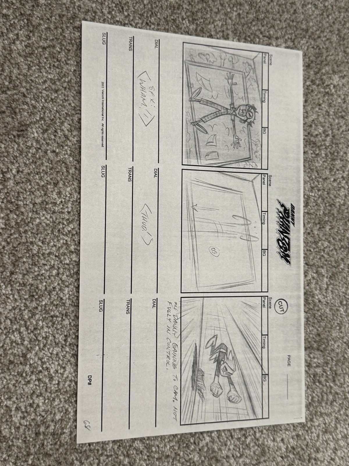 Nickelodeon Danny Phantom Original Animation Production Art