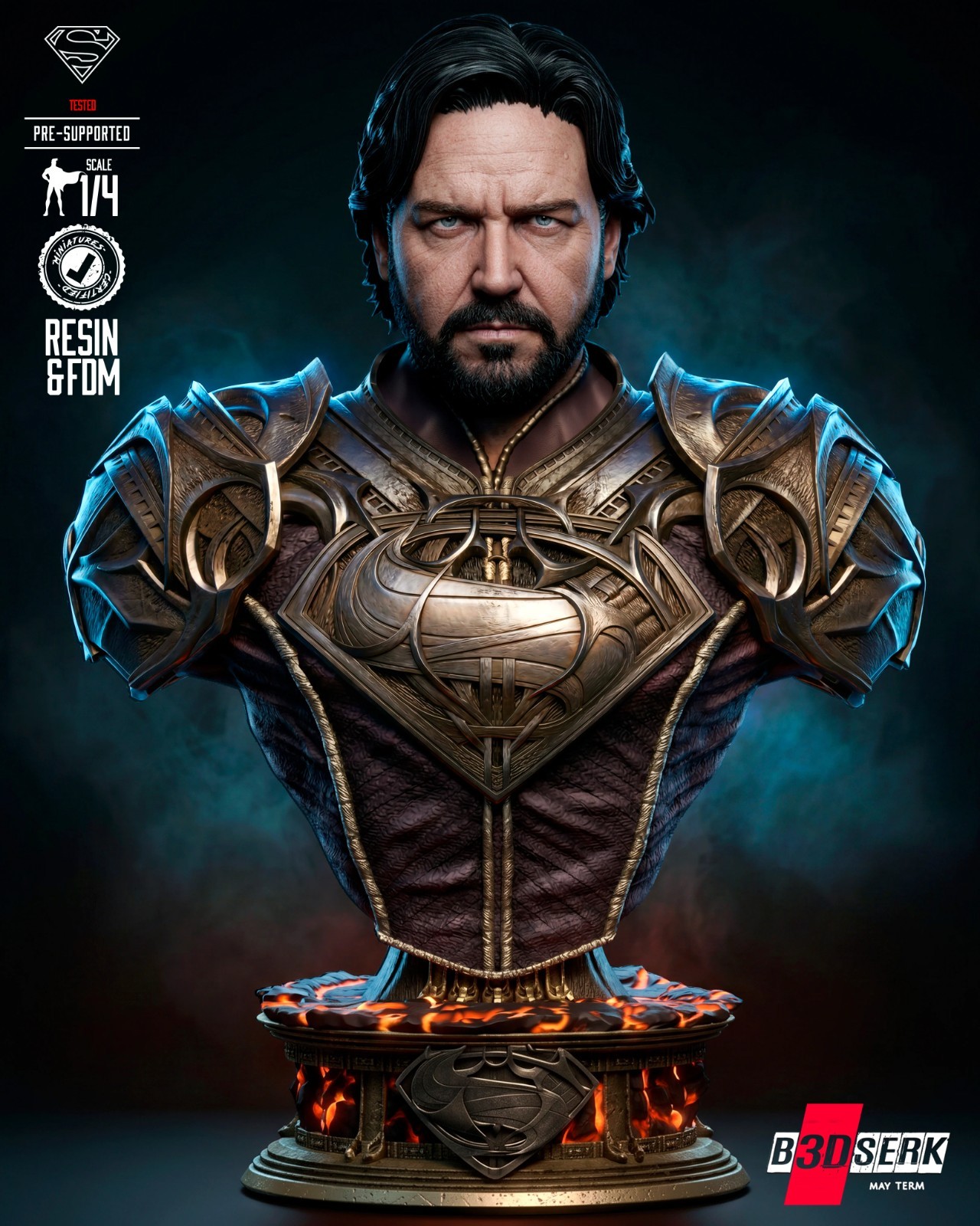 1:6 Jor El Portrait Bust Superman Fan Art UNPAINTED Garage Kit