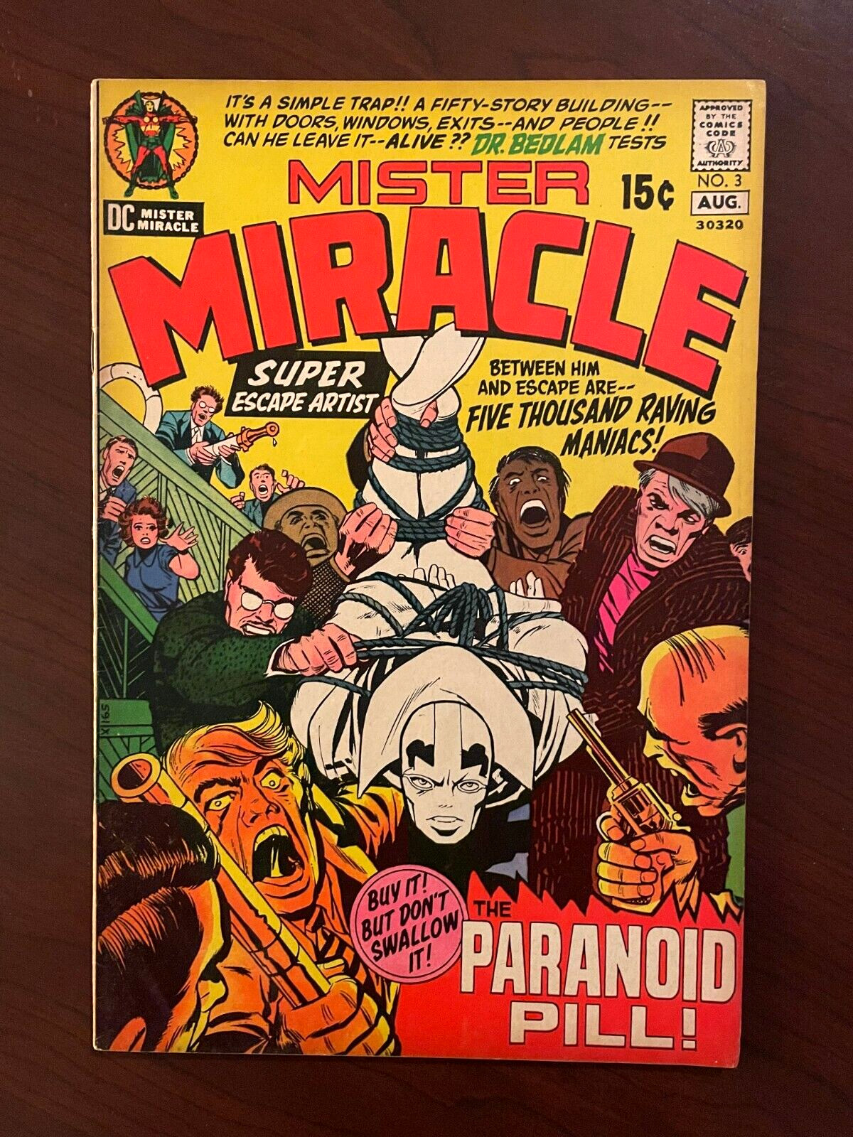 Mister Miracle #3 (DC Comics 1971) Jack Kirby 1st full Doctor Bedlam 7.0 F/VF
