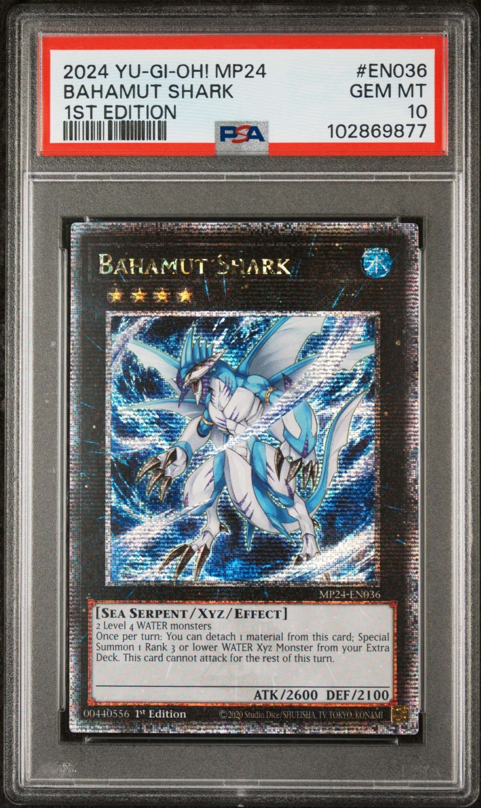 PSA 10 2024 Yugioh MP24-EN036 Bahamut Shark 25th QCSR Quarter Century 1st Ed.