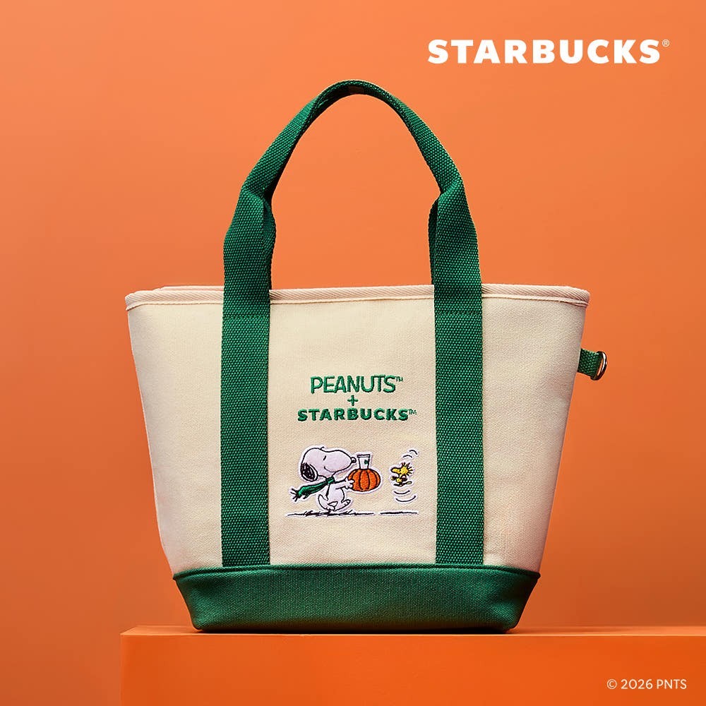 Starbucks Korea x Peanuts 2026 Pumpkin Peanuts Tote Bag