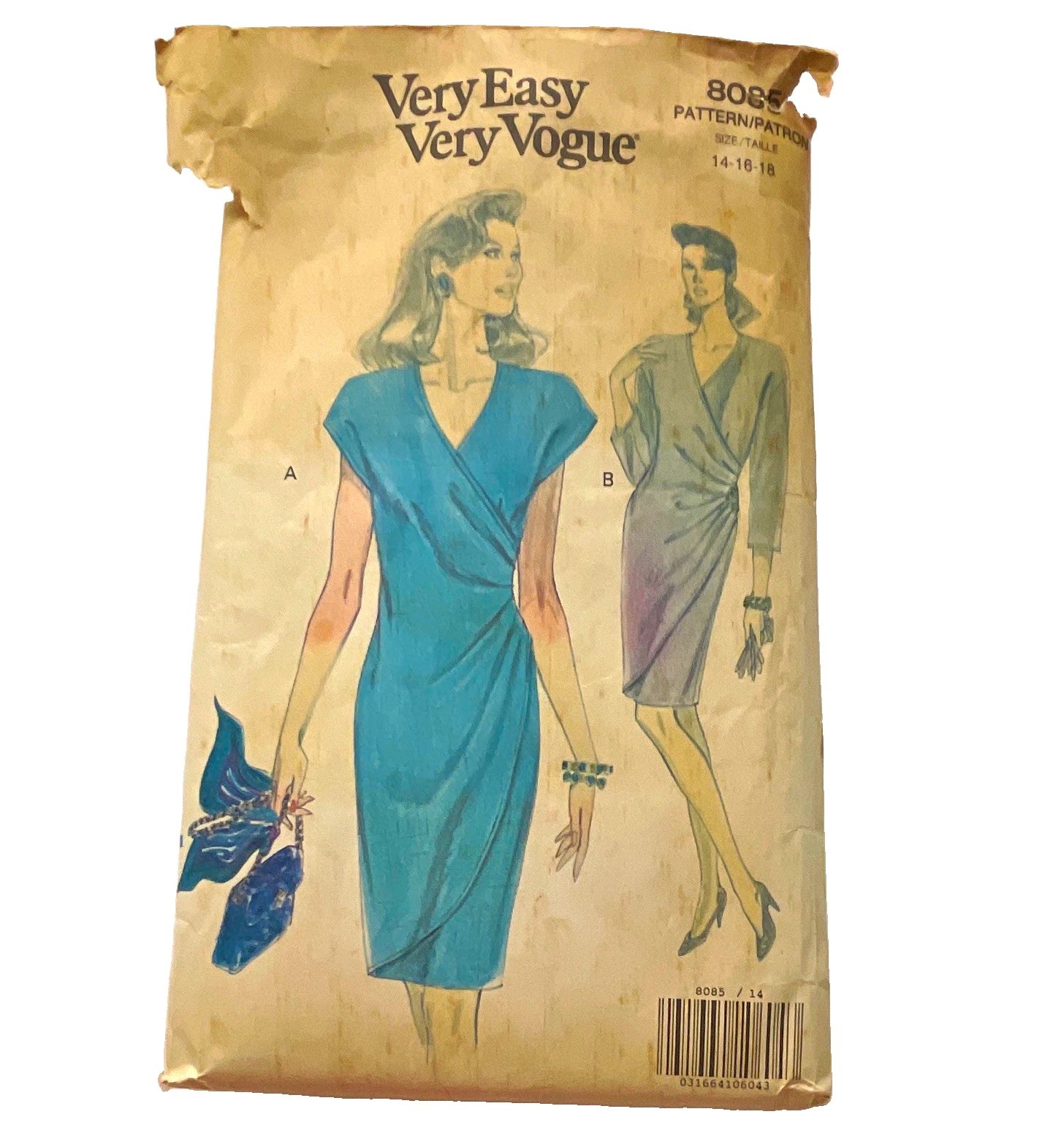 Vogue Very Easy Very Vogue 8085 Women\'s Vintage Original Dress Sewing Pattern