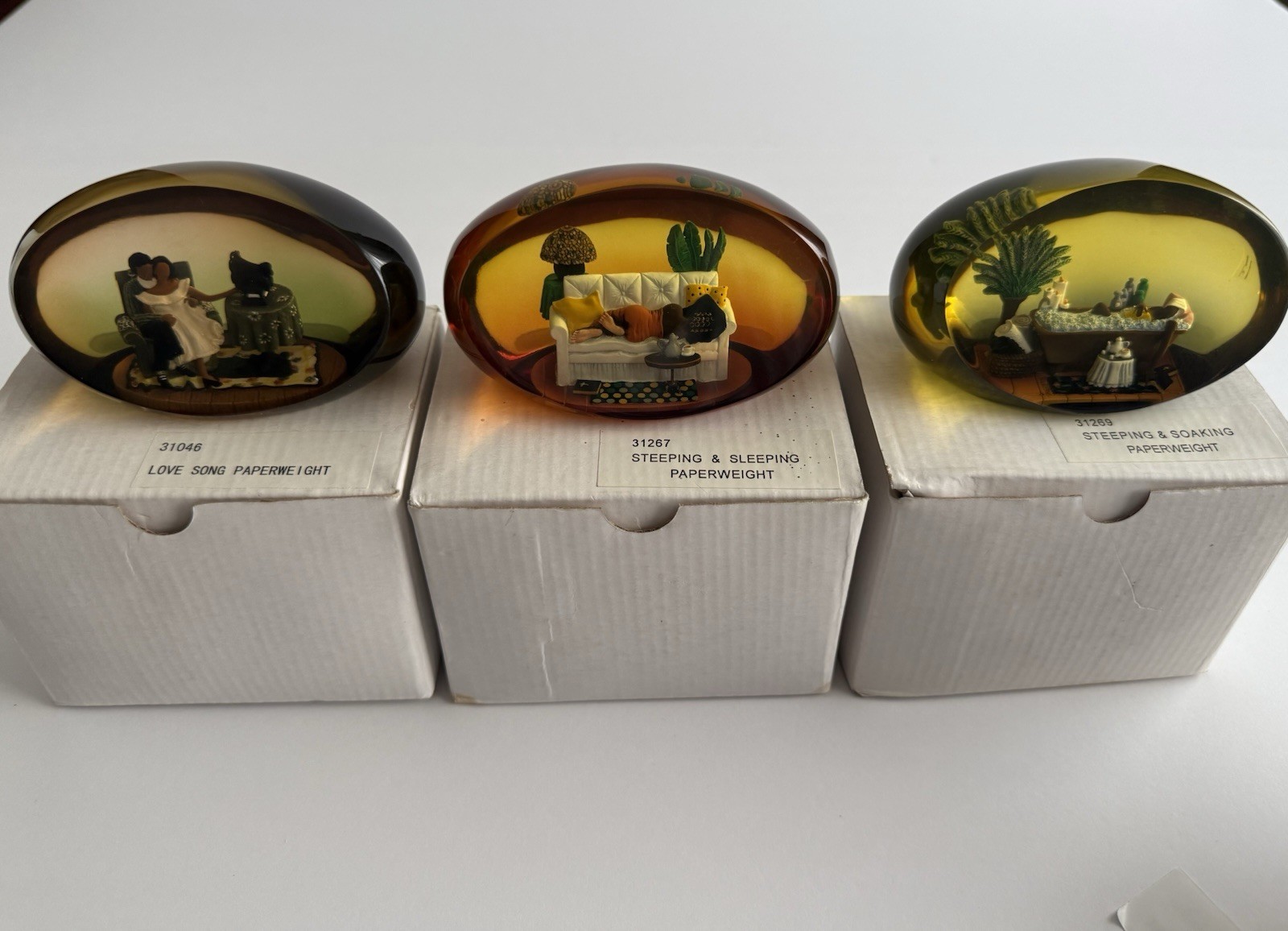 3 New Collectible Paperweights by Annie Lee. They make great Gifts.