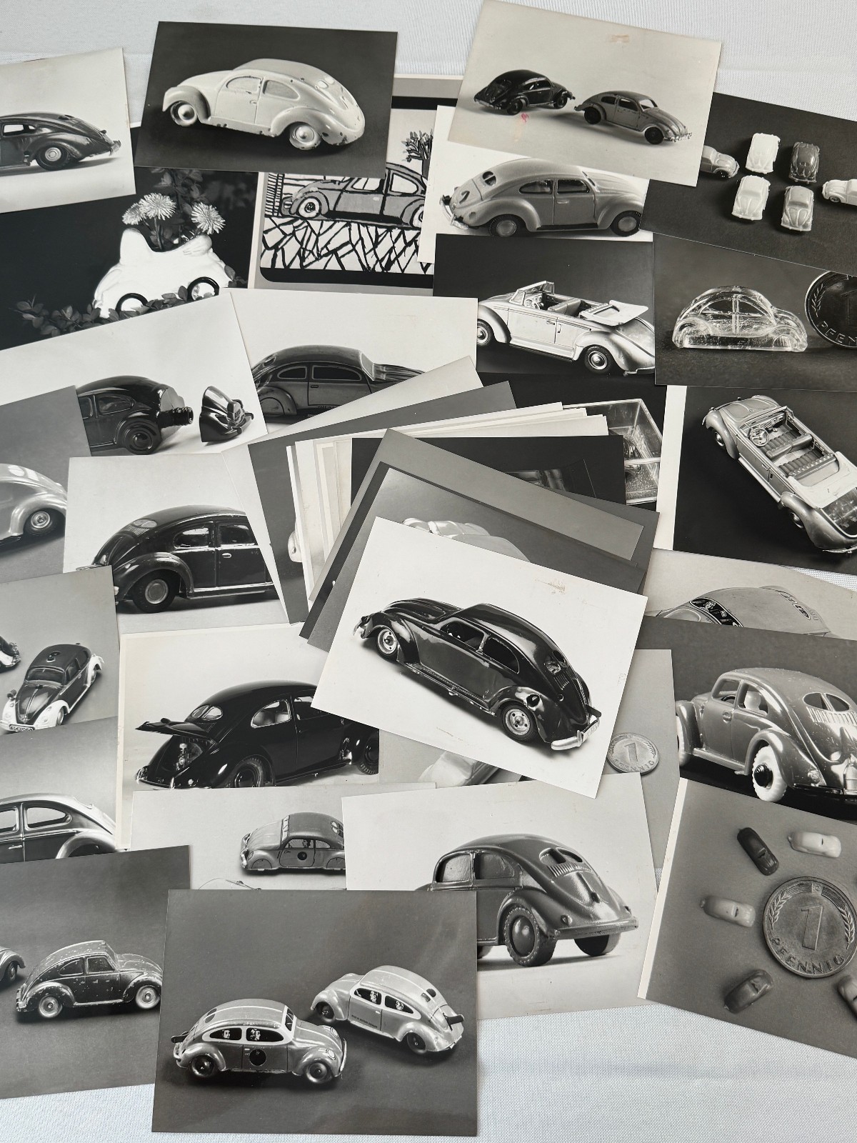 Vintage Volkswagen VW Photograph Print Lot 40+ Tin Toys Shuco Collectibles