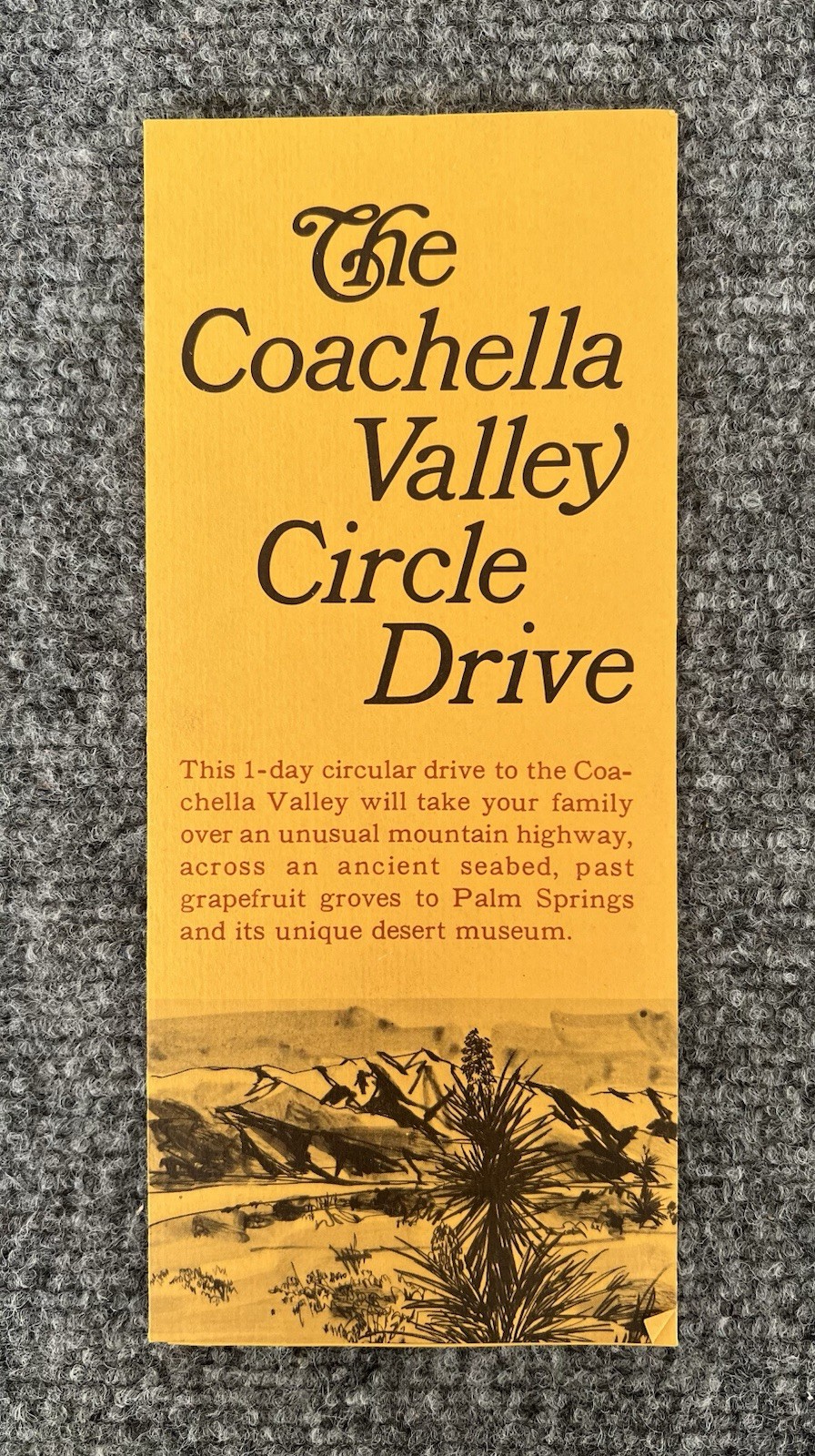 Coachella Valley Circle Drive VTG Tourist Brochure California Travel Souvenir