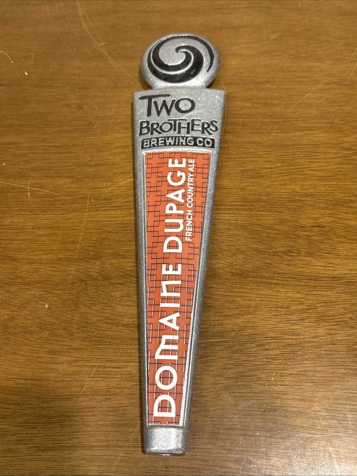 Two Brothers Brewing Company Metal Tap Handle Warrenville IL Beer Co. 11”