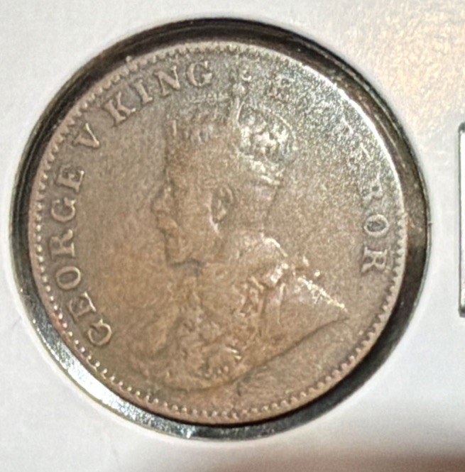 1926(B) India-British  1/4 Anna  Bronze Coin-25.4MM-George V-KM#512