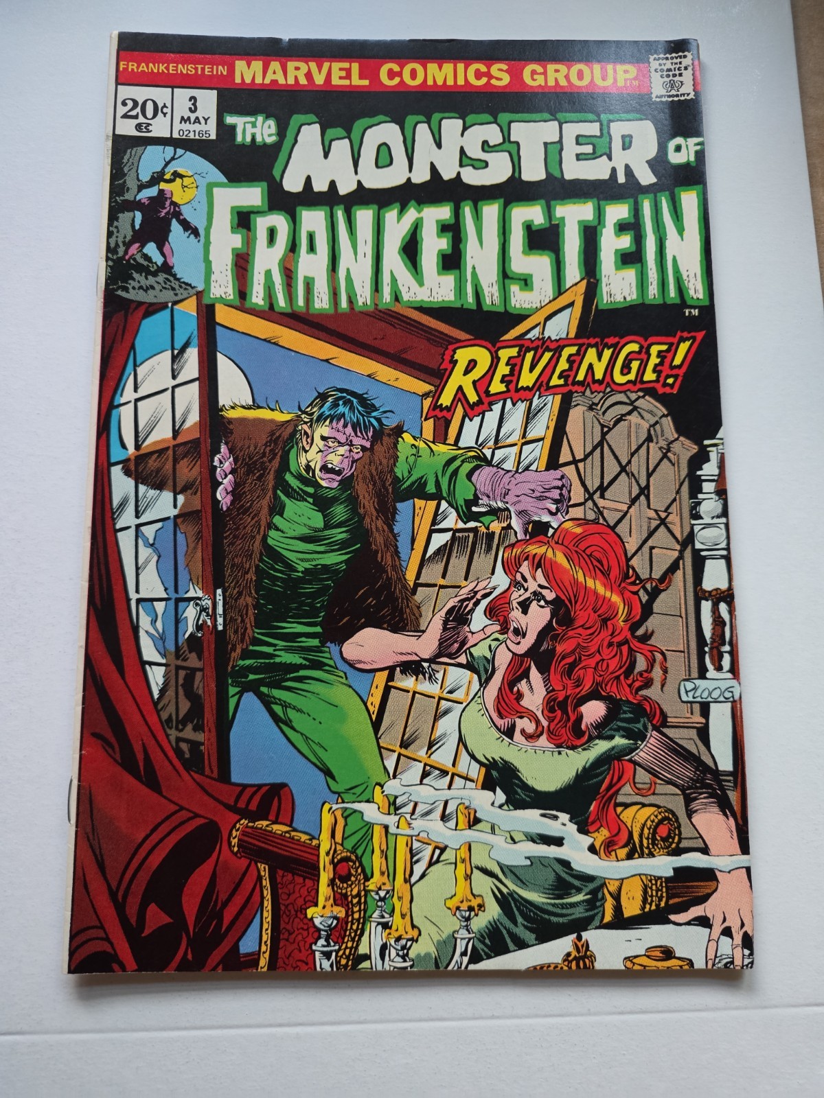 THE MONSTER OF FRANKENSTEIN COMIC  # 3 MARVEL COMICS REVENGE MAY 1973 