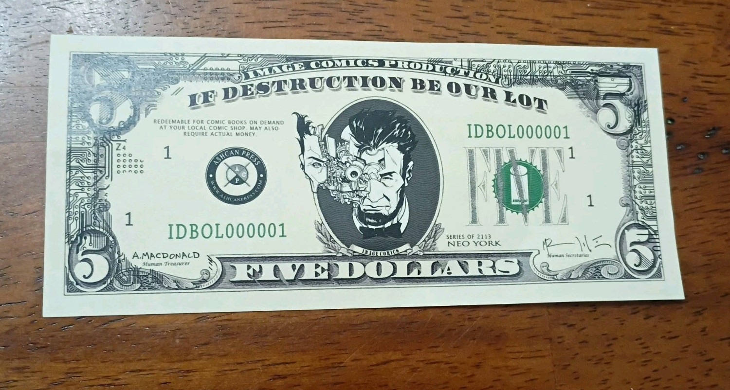 If Destruction Be Our Lot (2026) $5 Five Dollar Bill Promo- Image Comics
