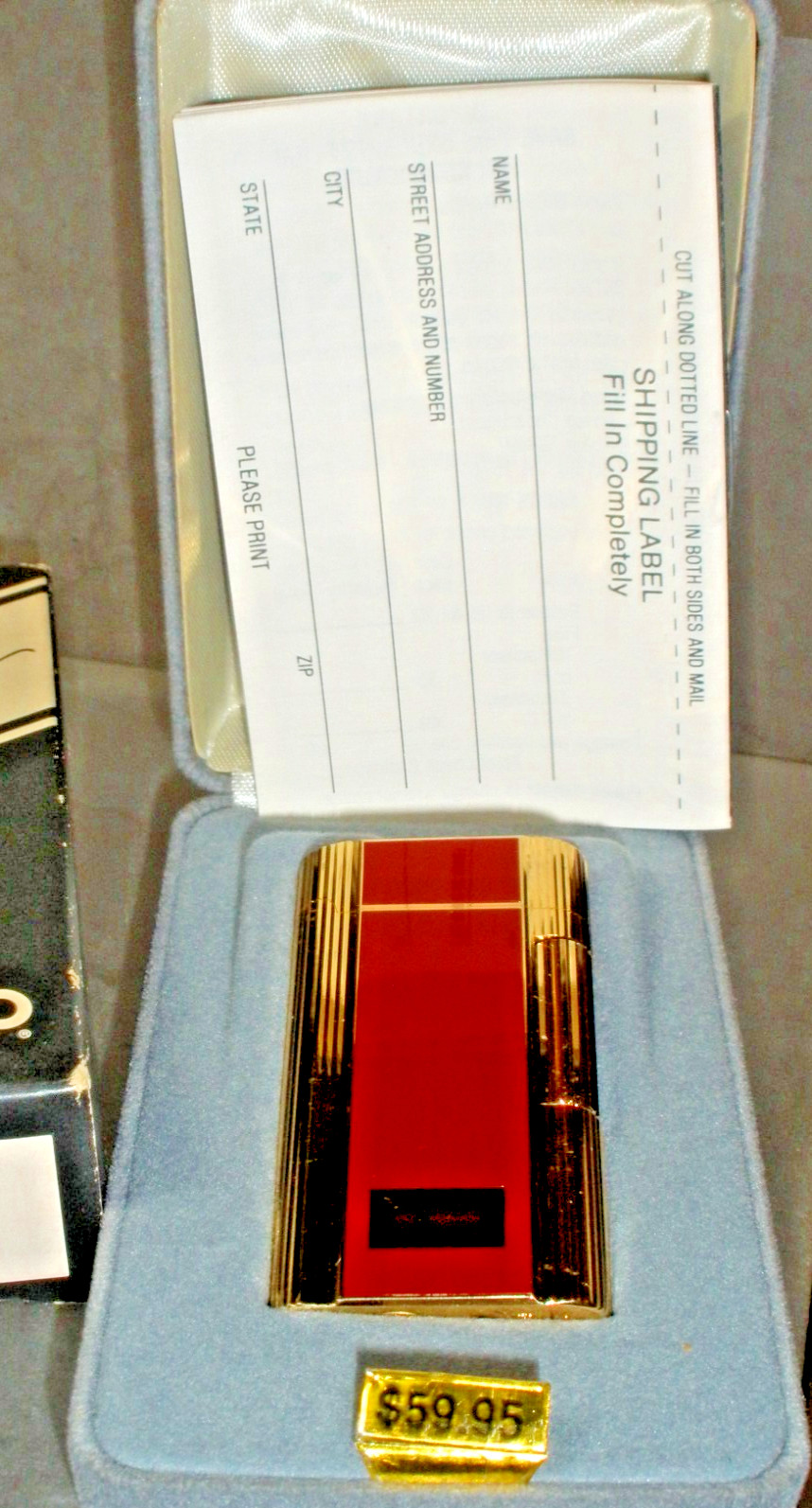 VINTAGE  ZIPPO CONTEMPO LIGHTER NEW IN BOX BURGUNDY No.714