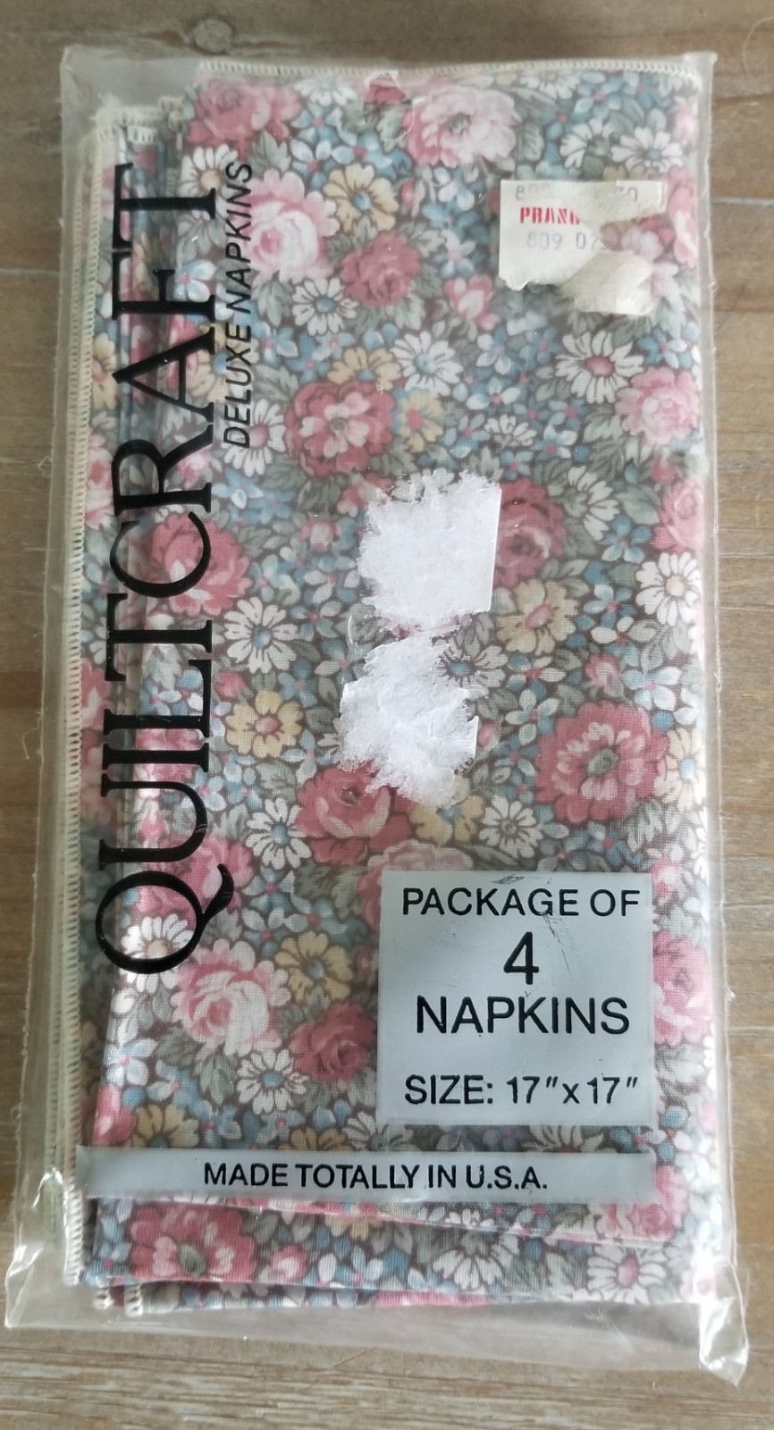 Vintage Quiltcraft floral Deluxe Napkins New inpack cottagecore Made In USA cot Vintage Quiltcraft floral Deluxe Napkins New inpack cottagecore Made In USA cot