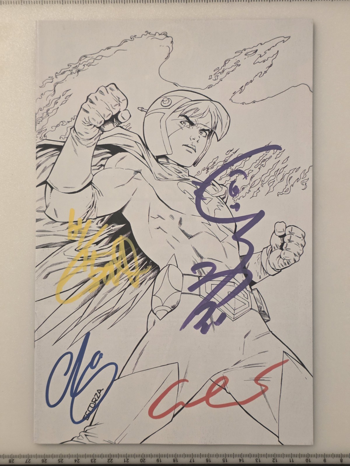 GATCHAMAN 1 SDCC SKETCH  VARIANT SIGNED ESCORZA BROS, GEN SATO, & KATSUJI MORI 