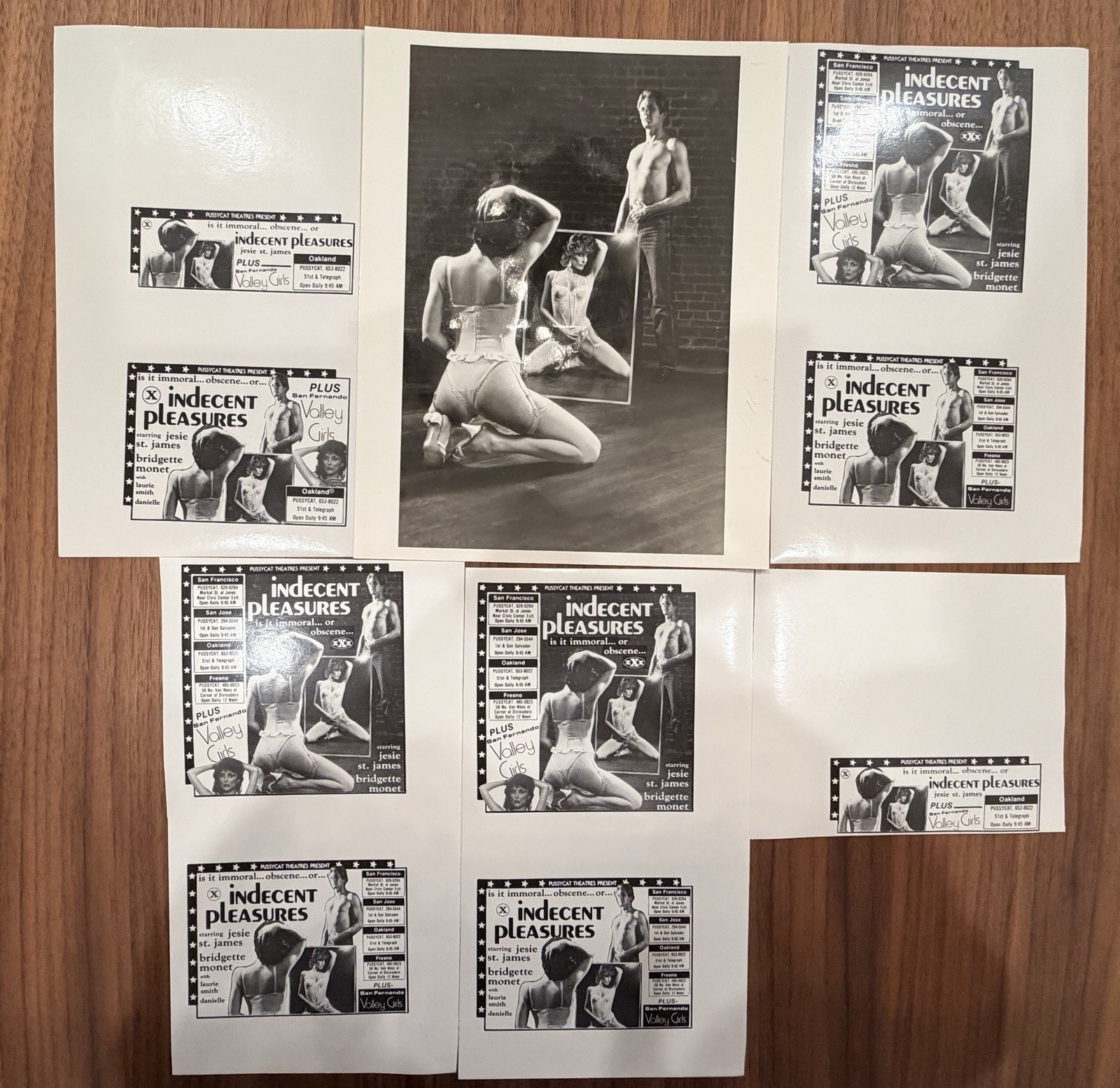 Indecent Pleasures Black & White Photograph Set, St. James, Bridgette Monet, 8 …