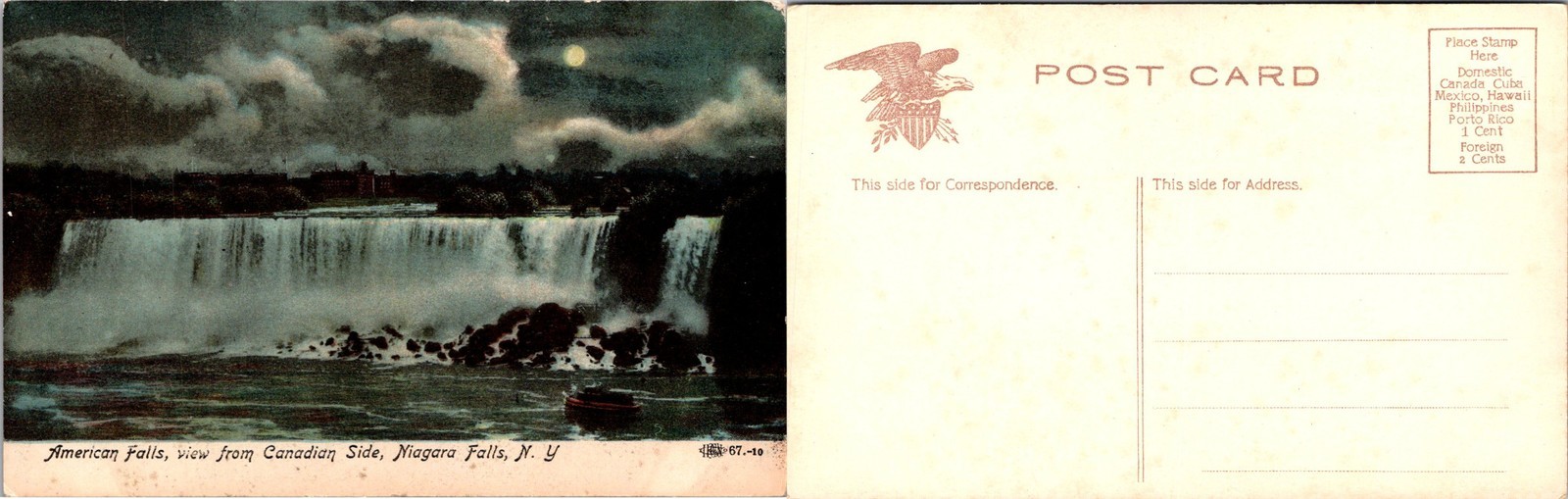American Falls, View From Canadian Side, Niagra Falls NY Postcards unused 52351