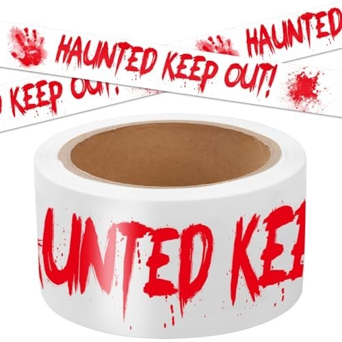 Halloween Caution Tape 2in x 82ft Haunted Keep Out Crime Scene Party Decor