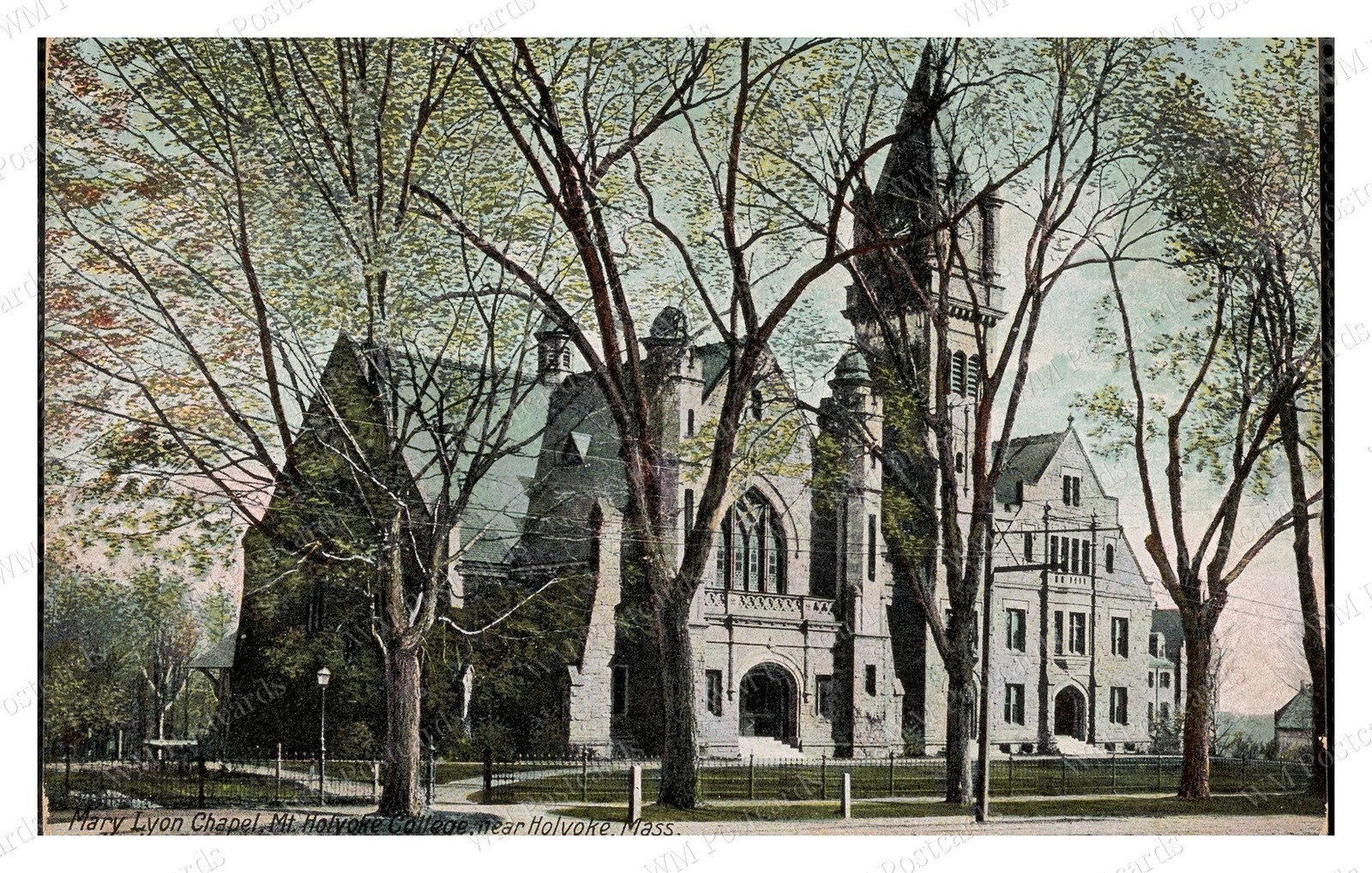 Mount Holyoke 1898 Mary Lyon Chapel South Hadley Standard Postcard