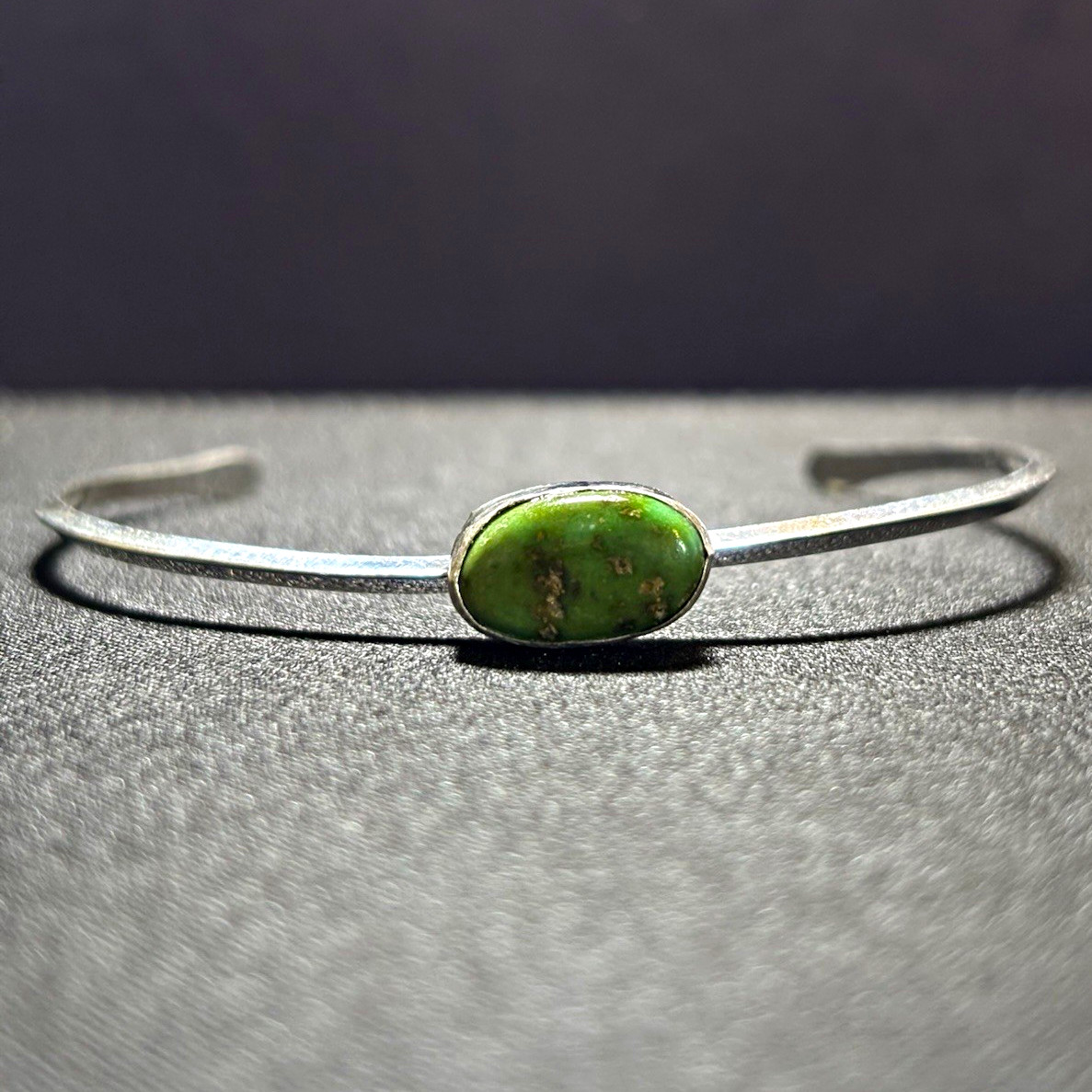 Navajo made Sharon McCarthy Sonoran turquoise 925 Sterling Silver Cuff Bracelet
