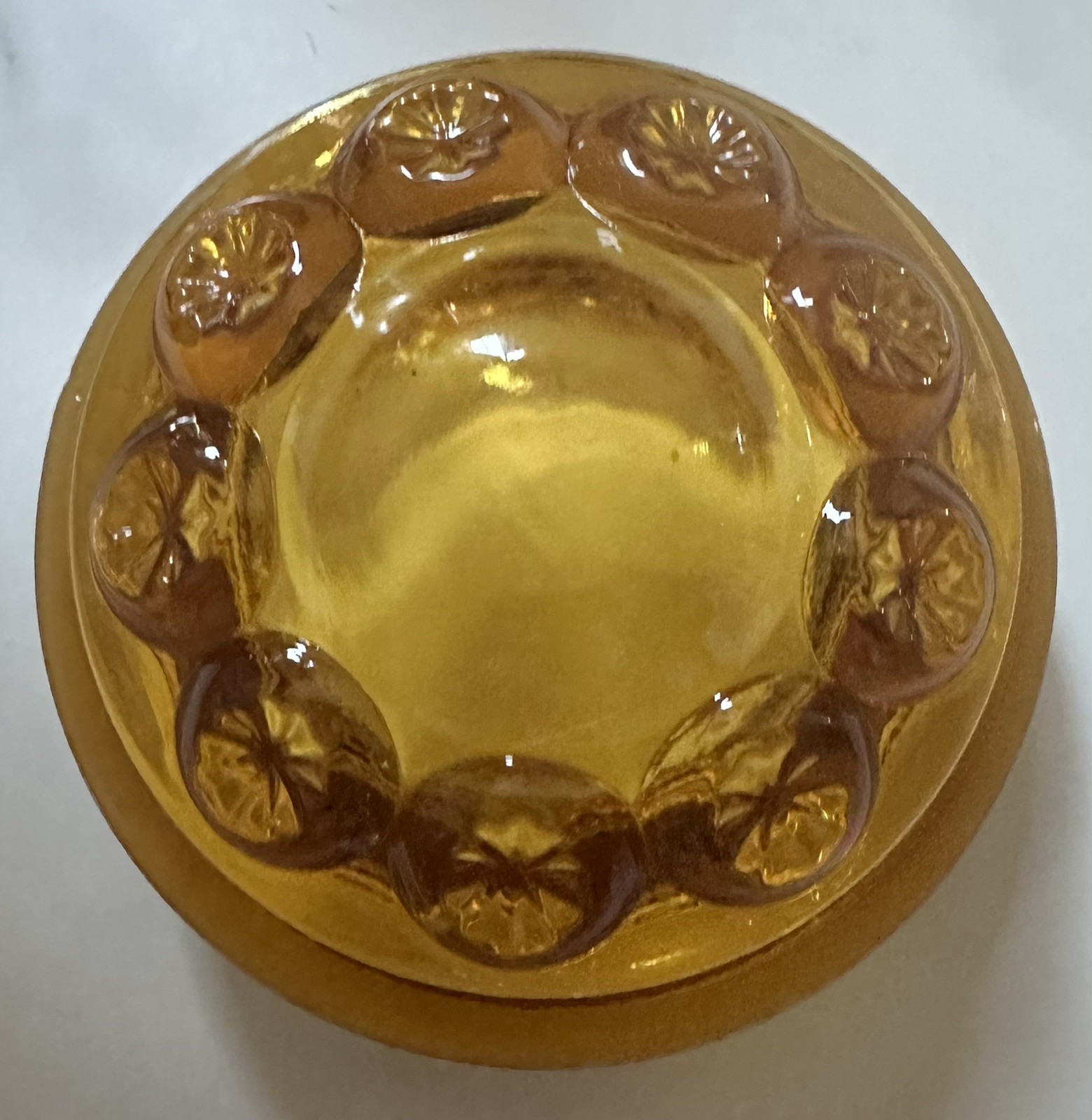 Vtg  L.E. Smith MCM Gold Glass \