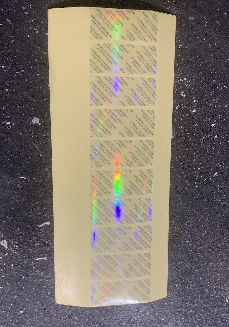40 Blank AUTHENTIC AUTOGRAPH HOLOGRAPHIC LABELS STICKERS SPORTS Cards Custom