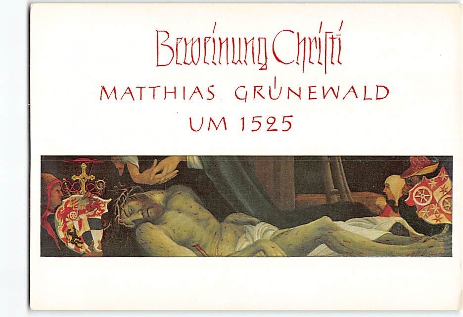 Postcard The Lamentation of Christ by Matthias Grünewald