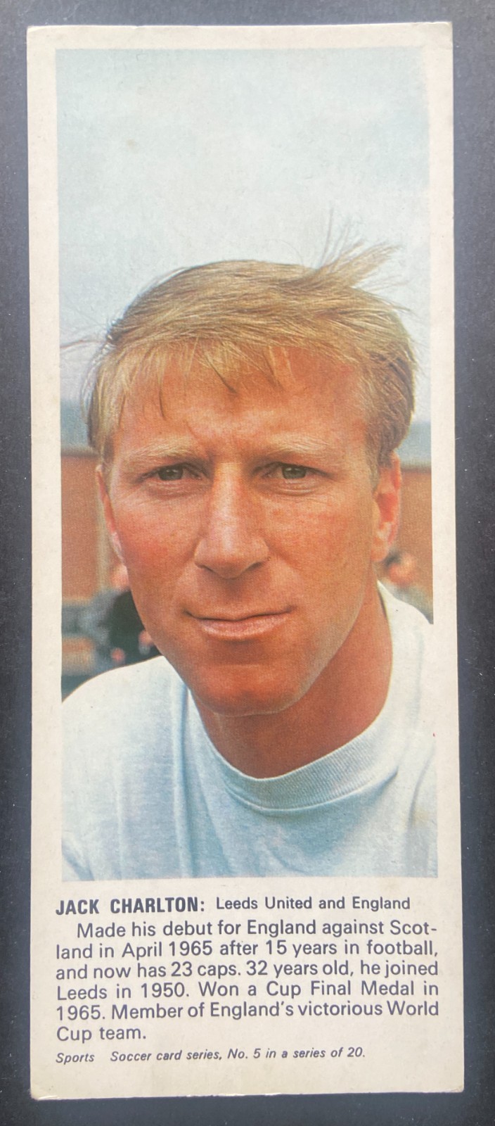 1967 Carr's Biscuits #5 Jack Charlton Leeds United