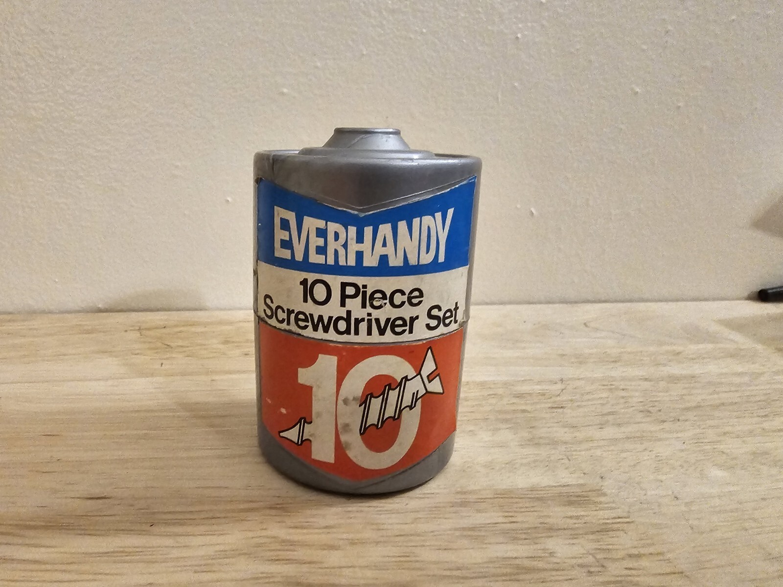VINTAGE 1980 EVERHANDY Novelty 10 Piece Screwdriver Set, Made in Hong Kong