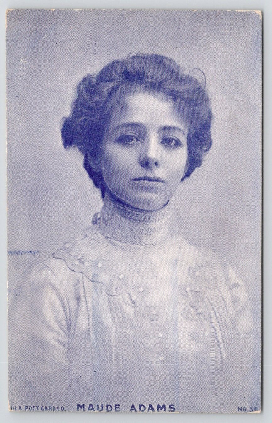 Maude Adams American Stage Actress Portrait Fancy Lace Beaded Dress   Postcard