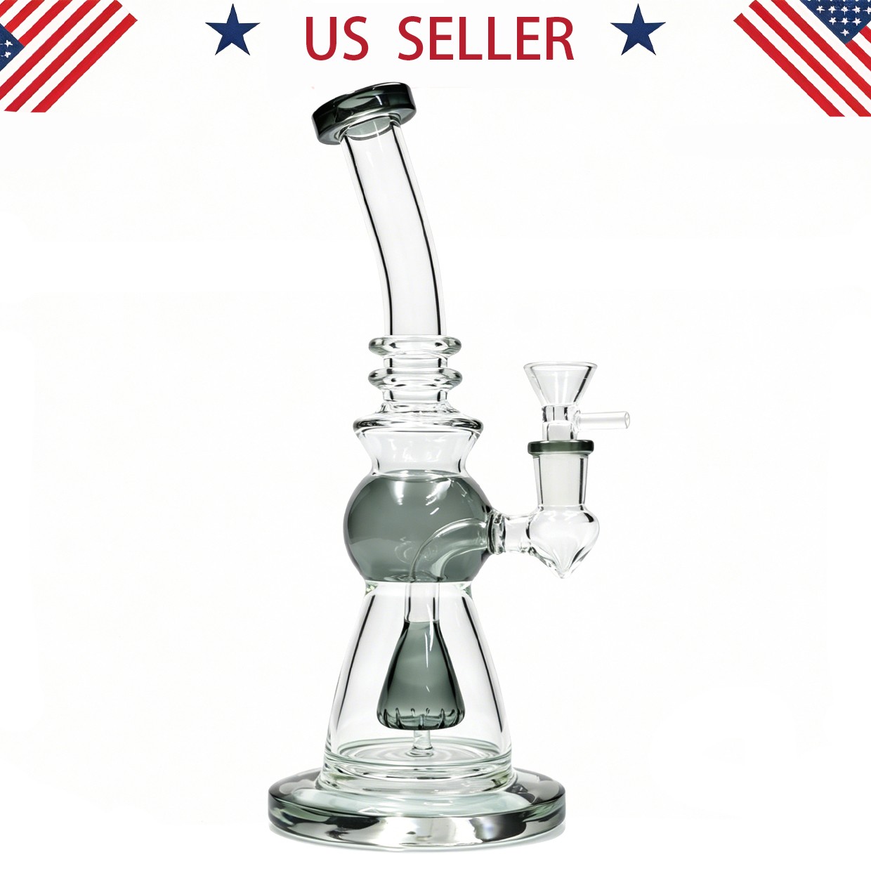 10inch Hookah Heavy Duty Glass Bong Water Pipes Smoking Perc bongs w/14mm bowl