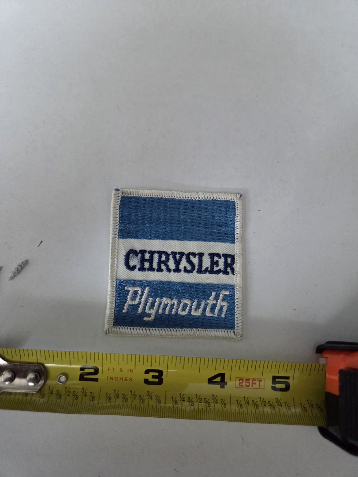 VINTAGE ORIGINAL 1950/60\'S EMBROIDERED PLYMOUTH JACKET PATCH  2.5\